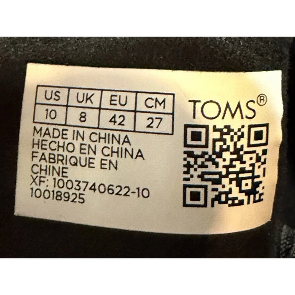 Tom's Black Ankle Bootie Womens 10 Retro Minimalist Versatile Chic Preppy